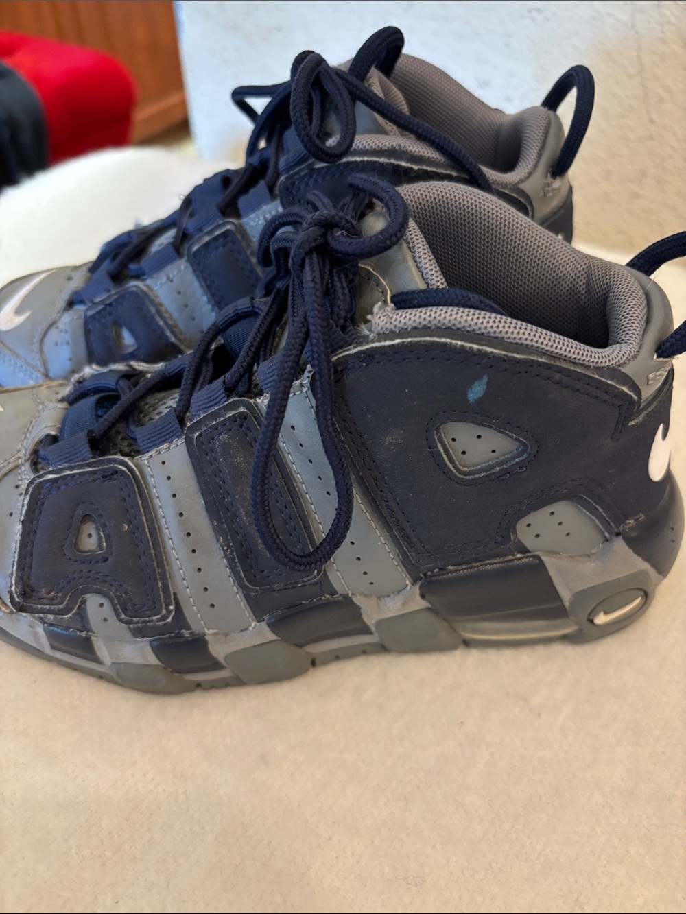 NIKE AIR Gray Youth Lace Up Sneaker Shoes Sz 2.5Y Style #DM3318